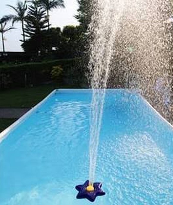 Fuente de agua en forma de flor